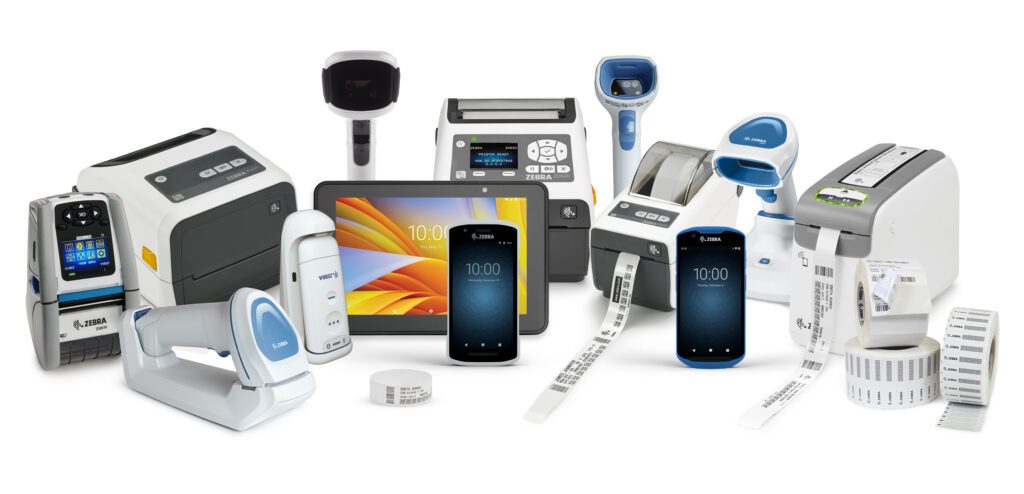 Zebra barcode printers, scanners, mobile computers, tablets, label printers and barcode labeling solutions.